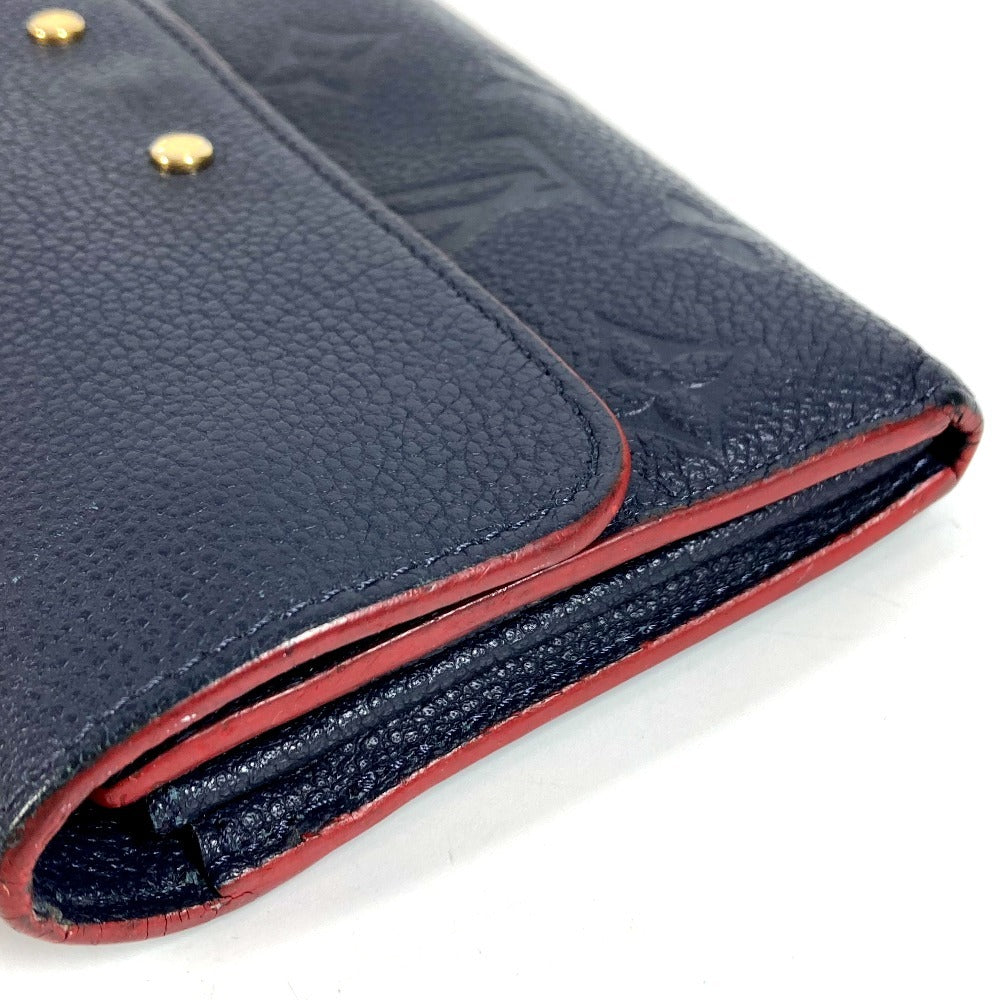 LOUIS VUITTON M62127 モノグラムアンプラント ポルトフォイユ ポンヌフ ロングウォレット フラップ 長財布 モノグラムアンプラントレザー ユニセックス マリーヌルージュ ネイビー