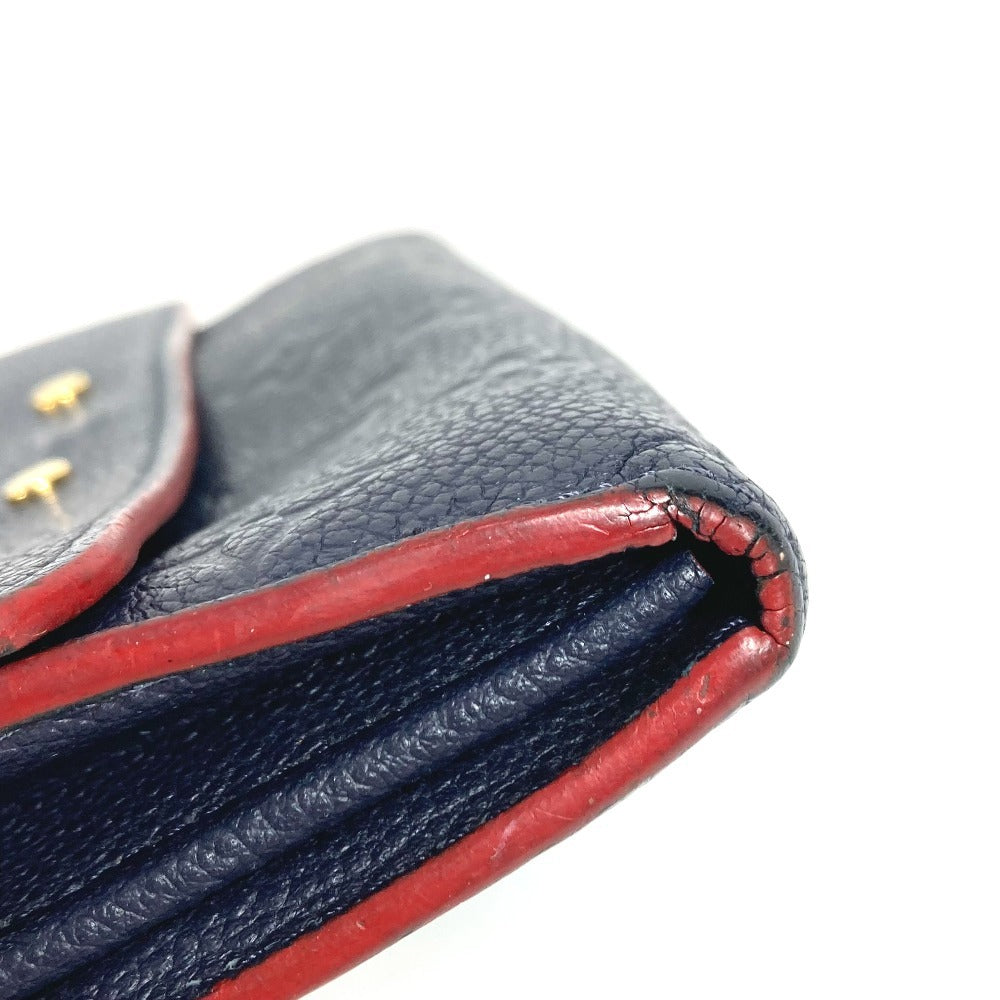 LOUIS VUITTON M62127 モノグラムアンプラント ポルトフォイユ ポンヌフ ロングウォレット フラップ 長財布 モノグラムアンプラントレザー ユニセックス マリーヌルージュ ネイビー