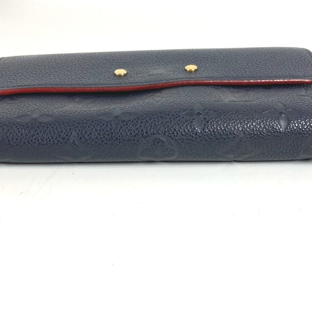 LOUIS VUITTON M62127 モノグラムアンプラント ポルトフォイユ ポンヌフ ロングウォレット フラップ 長財布 モノグラムアンプラントレザー ユニセックス マリーヌルージュ ネイビー