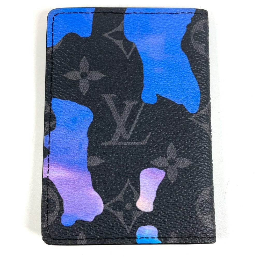 LOUIS VUITTON M81784 モノグラムエクリプス ルーム ウィズ ア ビュー オーガナイザードゥポッシュ 名刺入れ パスケース 2つ折り カードケース モノグラムエクリプスキャンバス ユニセックス ブラック