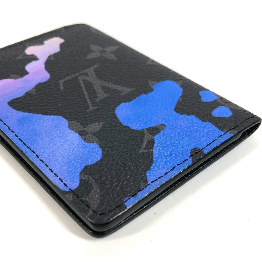LOUIS VUITTON M81784 モノグラムエクリプス ルーム ウィズ ア ビュー オーガナイザードゥポッシュ 名刺入れ パスケース 2つ折り カードケース モノグラムエクリプスキャンバス ユニセックス ブラック