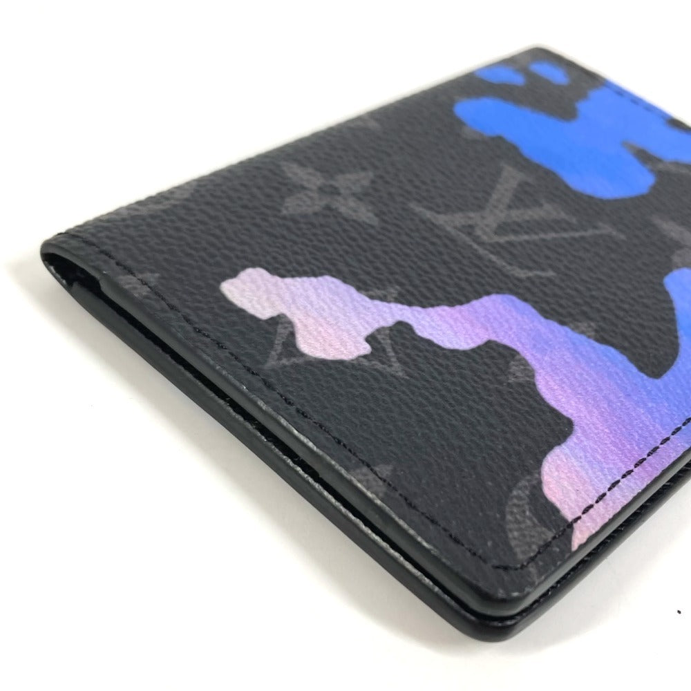 LOUIS VUITTON M81784 モノグラムエクリプス ルーム ウィズ ア ビュー オーガナイザードゥポッシュ 名刺入れ パスケース 2つ折り カードケース モノグラムエクリプスキャンバス ユニセックス ブラック