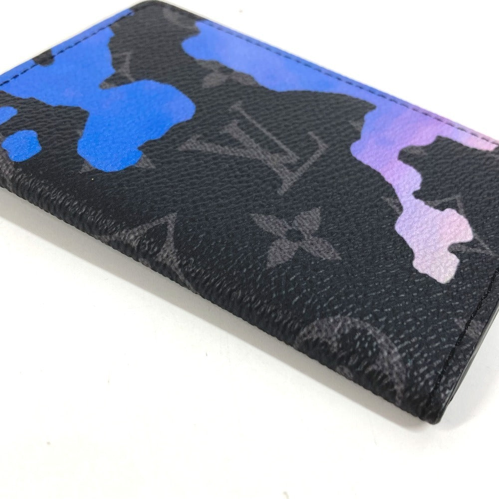 LOUIS VUITTON M81784 モノグラムエクリプス ルーム ウィズ ア ビュー オーガナイザードゥポッシュ 名刺入れ パスケース 2つ折り カードケース モノグラムエクリプスキャンバス ユニセックス ブラック