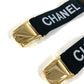 CHANEL ロゴ ヴィンテージ アームバンド 2つ セット ペア アクセサリー 袖止め 袖止め ベルト ゴム レディース ブラック