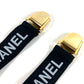 CHANEL ロゴ ヴィンテージ アームバンド 2つ セット ペア アクセサリー 袖止め 袖止め ベルト ゴム レディース ブラック