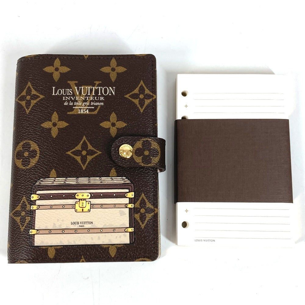 LOUIS VUITTON R20028 モノグラムトランク＆ロック アジェンダPM システム手帳 ステーショナリー 手帳カバー モノグラムキャンバス ユニセックス ブラウン