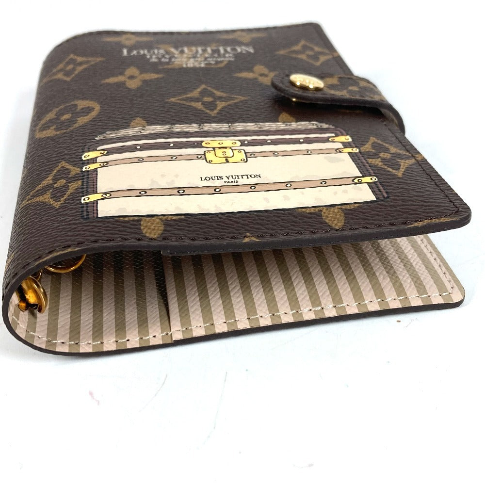 LOUIS VUITTON R20028 モノグラムトランク＆ロック アジェンダPM システム手帳 ステーショナリー 手帳カバー モノグラムキャンバス ユニセックス ブラウン