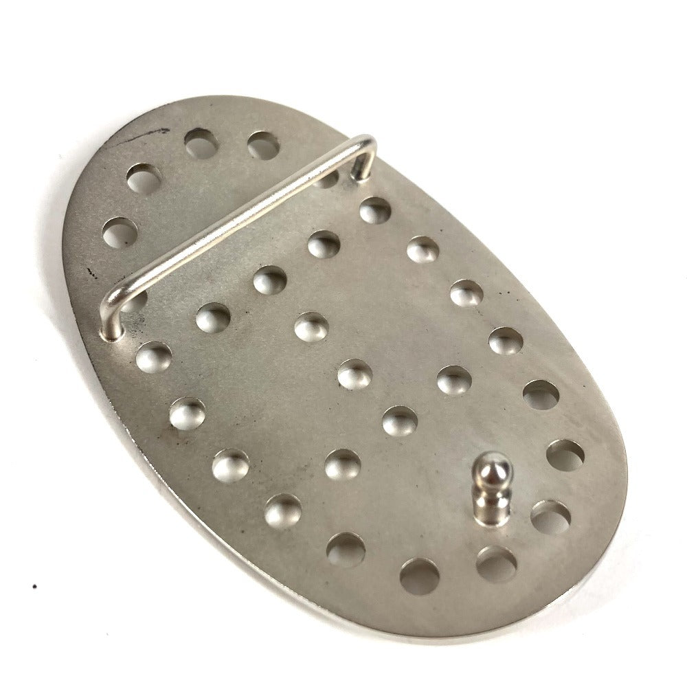 HERMES Evelyne Perforated Logo Buckle Only Buckle Buckle Belt Accessories Belt Metal Unisex Silver