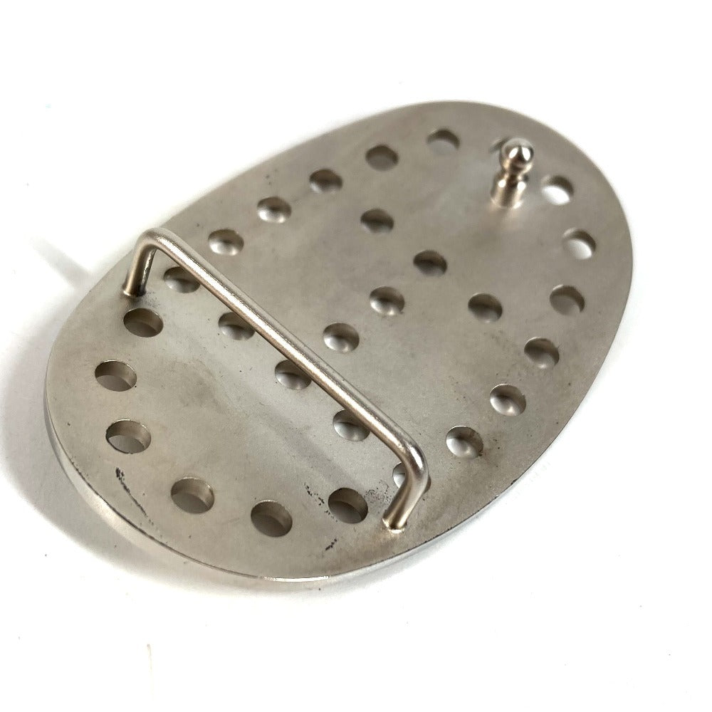 HERMES Evelyne Perforated Logo Buckle Only Buckle Buckle Belt Accessories Belt Metal Unisex Silver