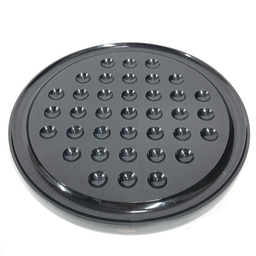 CELINE Triomphe Logo Ball Solitaire Marble Tray Interior Game Object Resin Unisex Black