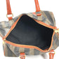 FENDI Vintage Pecan Logo Handbag Travel Bag Boston Bag PVC/Leather Unisex Khaki