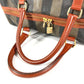 FENDI Vintage Pecan Logo Handbag Travel Bag Boston Bag PVC/Leather Unisex Khaki