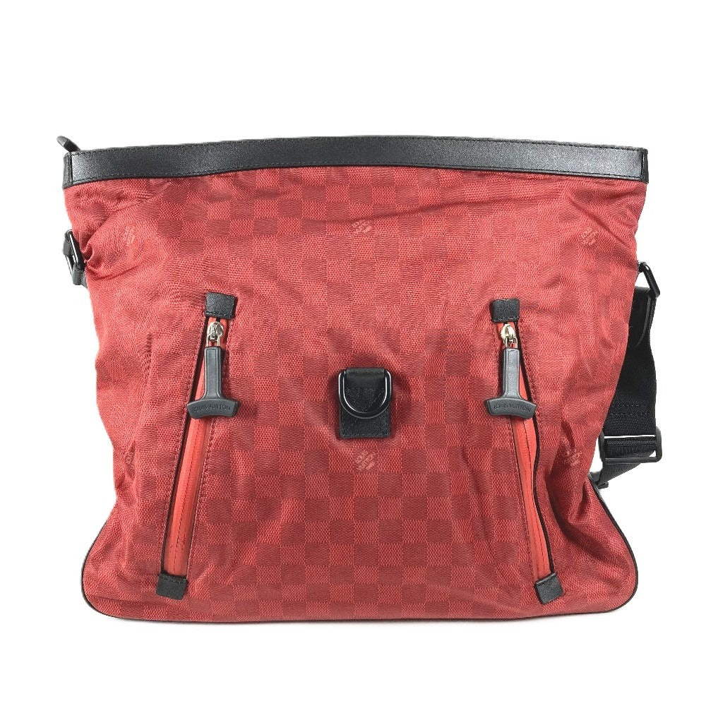 LOUIS VUITTON N41191 ルイヴィトンカップ ダミエチャレンジ ソラーノ カバン 2WAYバッグ トートバッグ 斜め掛け ハンドバッグ ショルダーバッグ レザー/ナイロン ユニセックス レッド