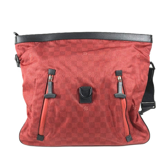 LOUIS VUITTON N41191 ルイヴィトンカップ ダミエチャレンジ ソラーノ カバン 2WAYバッグ トートバッグ 斜め掛け ハンドバッグ ショルダーバッグ レザー/ナイロン ユニセックス レッド