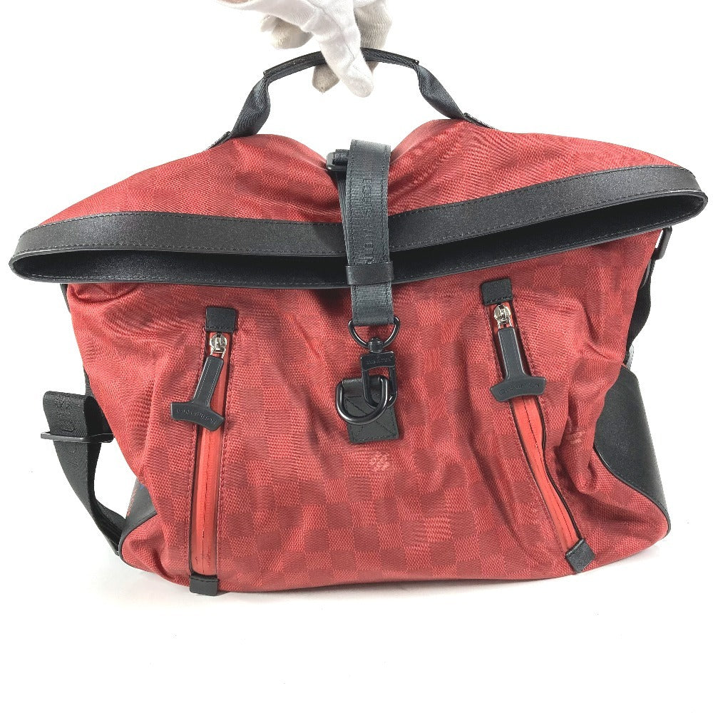 LOUIS VUITTON N41191 ルイヴィトンカップ ダミエチャレンジ ソラーノ カバン 2WAYバッグ トートバッグ 斜め掛け ハンドバッグ ショルダーバッグ レザー/ナイロン ユニセックス レッド