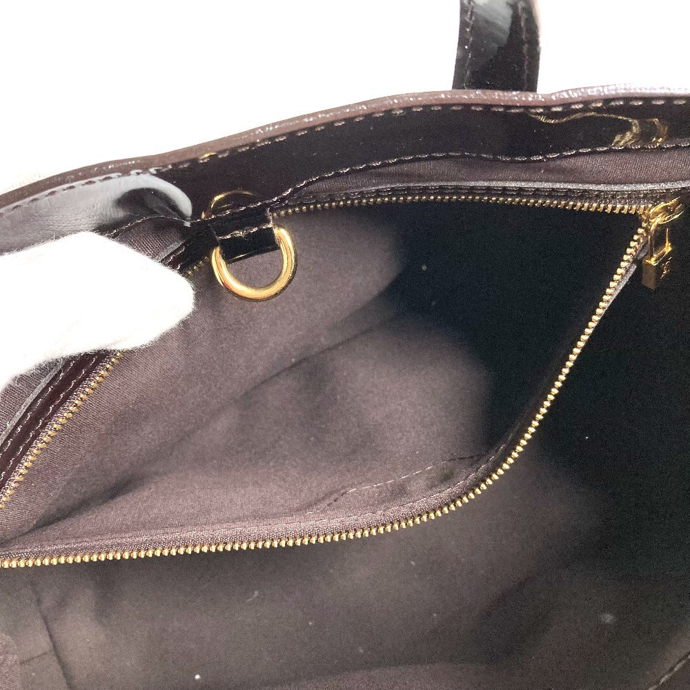 LOUIS VUITTON M93641 Monogram Vernis Wilshire PM Tote Bag, Monogram Vernis Canvas, Women's, Amaranth Purple