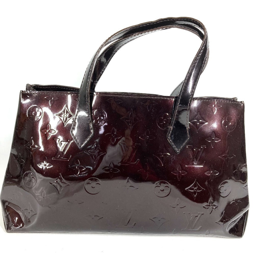 LOUIS VUITTON M93641 Monogram Vernis Wilshire PM Tote Bag, Monogram Vernis Canvas, Women's, Amaranth Purple
