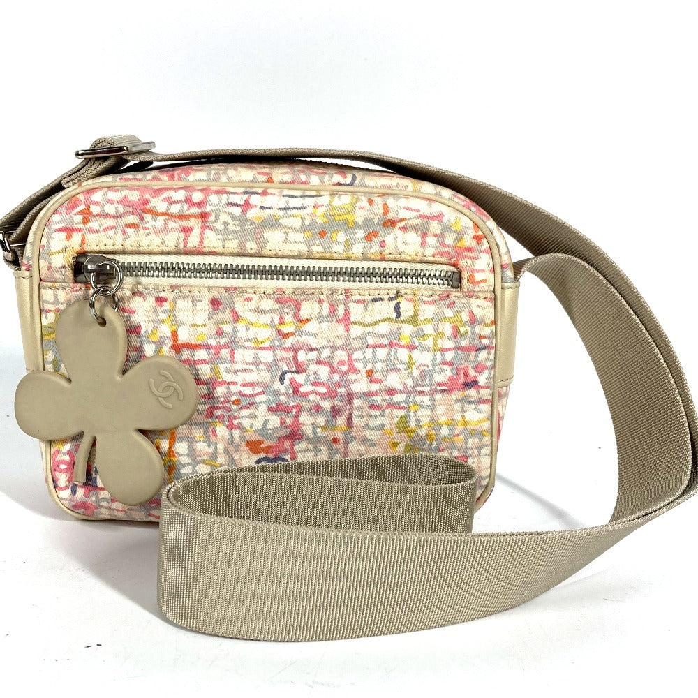 CHANEL Clover CC Coco Mark Logo Bag Crossbody Pouch Shoulder Bag Canvas/Leather Unisex Pink