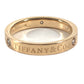 TIFFANY&Co. K18 Gold 18K Flat Band Diamond 3P Accessory Jewelry Ring YG750 Ladies Yellow