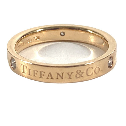TIFFANY&Co. K18 金 18K フラットバンド ダイヤモンド ダイヤ 3P アクセサリー ジュエリー リング・指輪 YG750 レディース イエロー