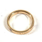 TIFFANY&Co. K18 Gold 18K Flat Band Diamond 3P Accessory Jewelry Ring YG750 Ladies Yellow