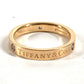 TIFFANY&Co. K18 Gold 18K Flat Band Diamond 3P Accessory Jewelry Ring YG750 Ladies Yellow