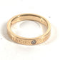TIFFANY&Co. K18 Gold 18K Flat Band Diamond 3P Accessory Jewelry Ring YG750 Ladies Yellow