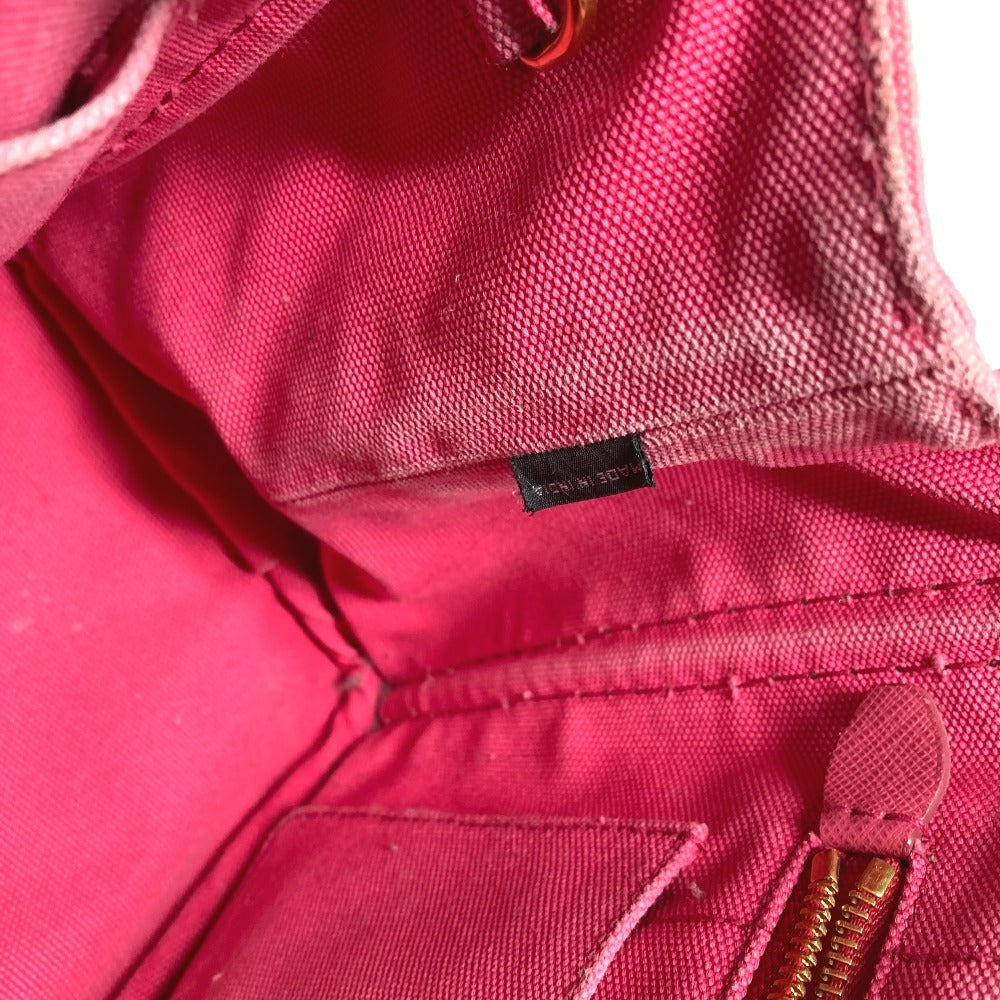 PRADA ロゴ カナパ MINI ミニ カバン 斜め掛け トートバッグ ハンドバッグ ショルダーバッグ キャンバス ユニセックス ピンク