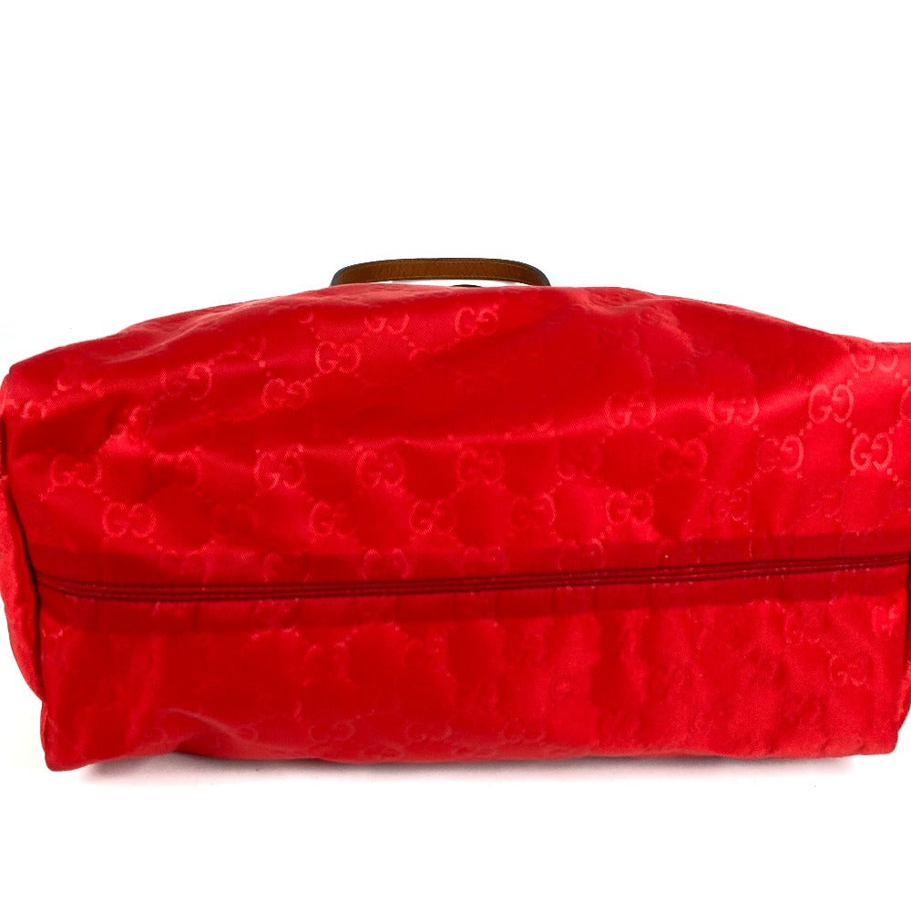 GUCCI 282439 ロゴ GG カバン 肩掛け トートバッグ ショルダーバッグ レザー/ナイロン ユニセックス レッド