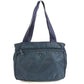 PRADA Triangle Logo Plate Shoulder Tote Bag Nylon Unisex Navy