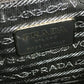 PRADA Triangle Logo Plate Shoulder Tote Bag Nylon Unisex Navy