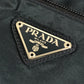 PRADA Triangle Logo Plate Shoulder Tote Bag Nylon Unisex Navy