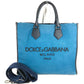 DOLCE&GABBANA ショッピングバッグ ロゴ カバン 2WAYバッグ トートバッグ ショルダーバッグ レザー/キャンバス ユニセックス ブルー