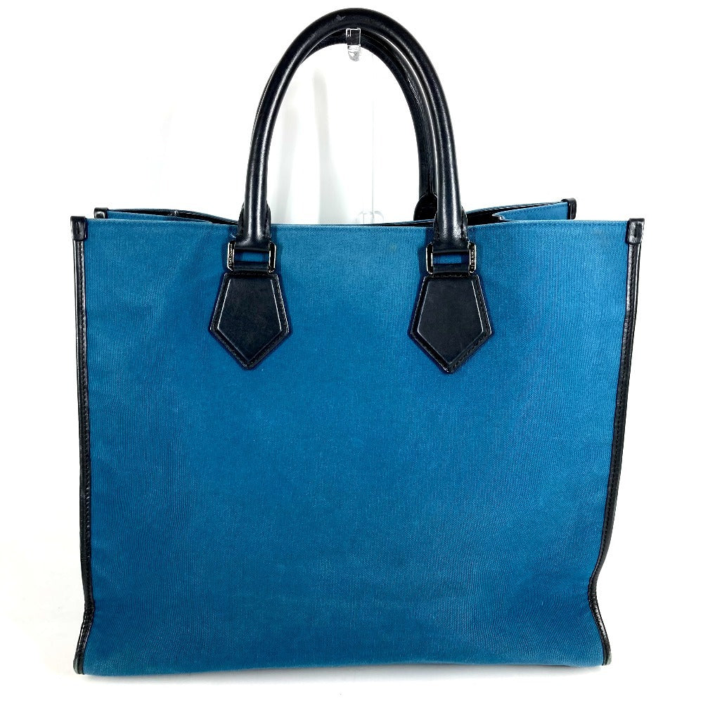 DOLCE&GABBANA ショッピングバッグ ロゴ カバン 2WAYバッグ トートバッグ ショルダーバッグ レザー/キャンバス ユニセックス ブルー