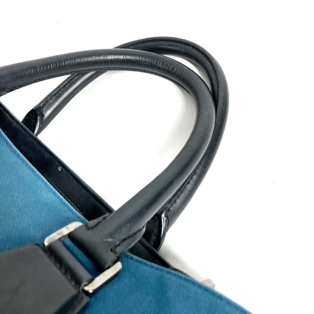 DOLCE&GABBANA ショッピングバッグ ロゴ カバン 2WAYバッグ トートバッグ ショルダーバッグ レザー/キャンバス ユニセックス ブルー