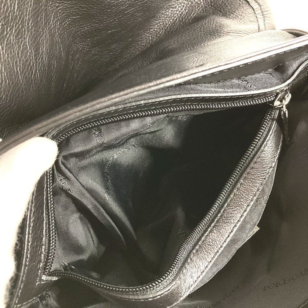 DOLCE&GABBANA ロゴ DG カバン バックパック リュックサック レザー ユニセックス ブラック