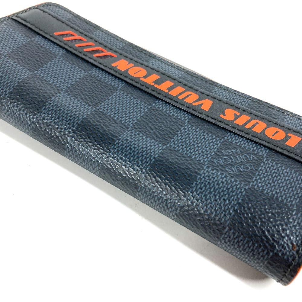 LOUIS VUITTON GI0380 Damier Cobalt Etui Lunette Woody Eyewear Eyeglass Case/Sunglasses Case/Pouch in Damier Cobalt Canvas, Unisex, Navy