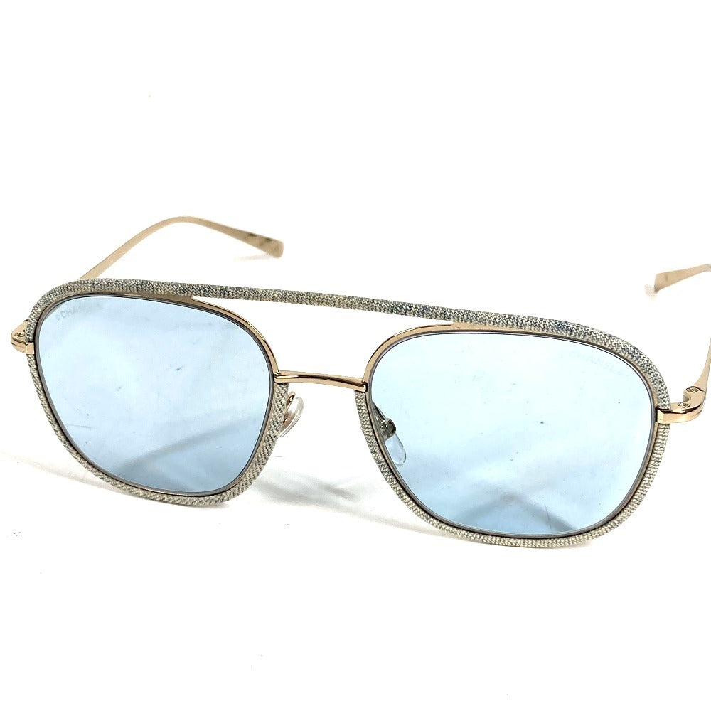 CHANEL 4249-J Denim CC Coco Mark Logo Glasses Eyewear Sunglasses Denim Unisex Blue