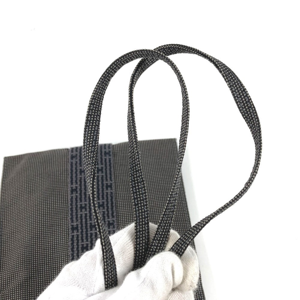 HERMES エールライン ポシェット カバン バッグ 斜め掛け ポシェット ショルダーバッグ キャンバス ユニセックス グレー