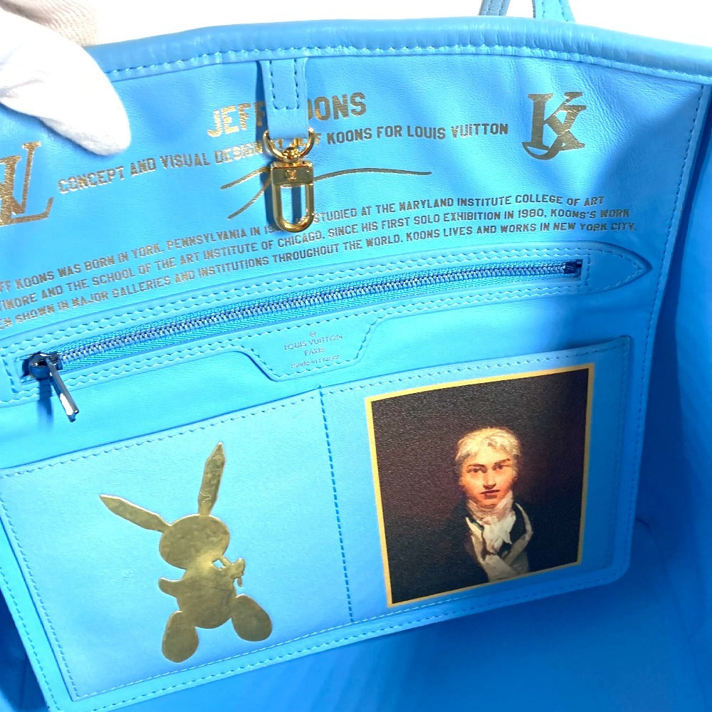 LOUIS VUITTON M43318 マスターズコレクション ネヴァーフルMM ネヴァーフル MM カバン トートバッグ 肩掛け ショルダーバッグ レザー/コーティングキャンバス ユニセックス ブルー