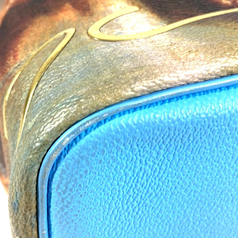 LOUIS VUITTON M43318 マスターズコレクション ネヴァーフルMM ネヴァーフル MM カバン トートバッグ 肩掛け ショルダーバッグ レザー/コーティングキャンバス ユニセックス ブルー