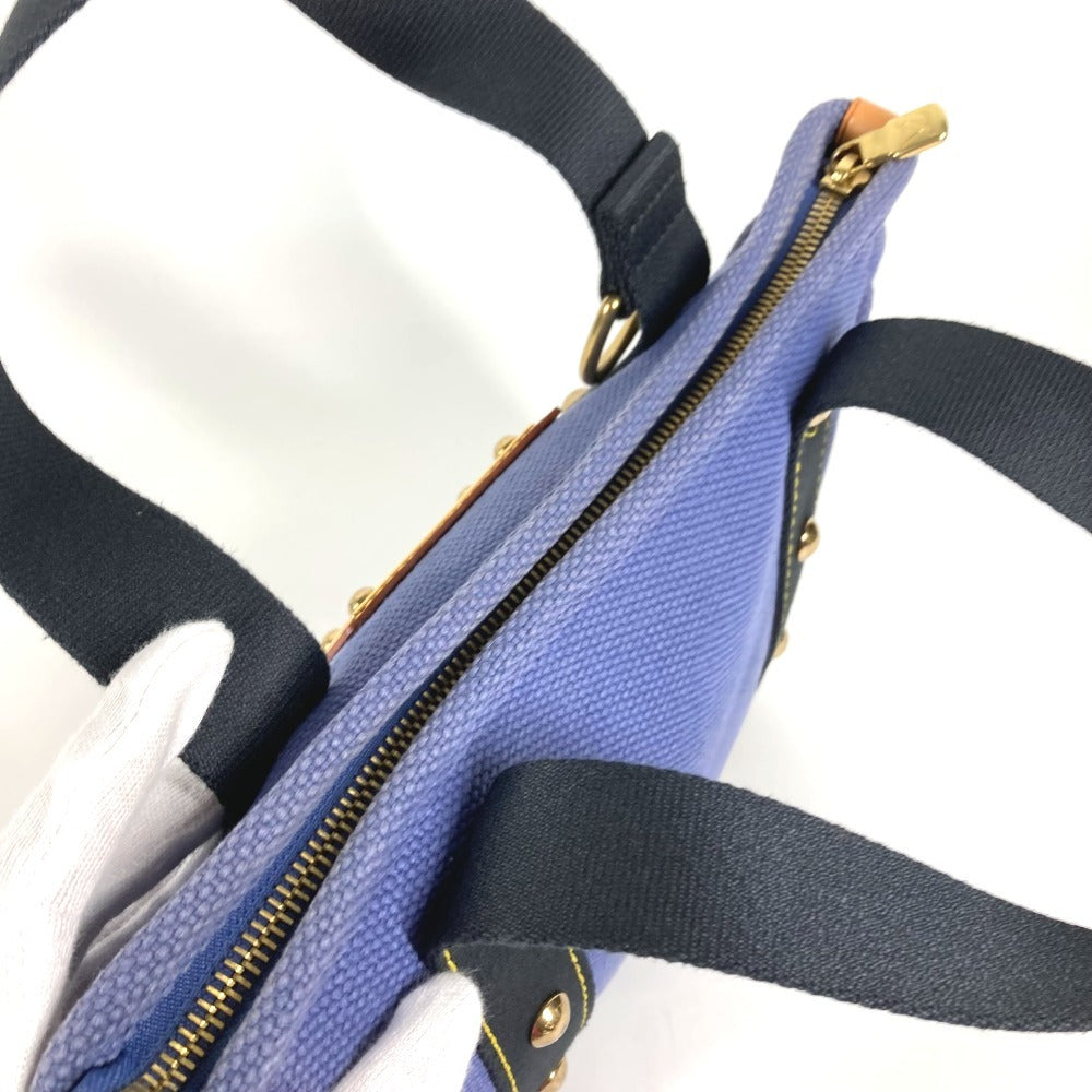 LOUIS VUITTON M40090 Antigua Cabas PM PM Bag Tote Bag Handbag Canvas Unisex Blue
