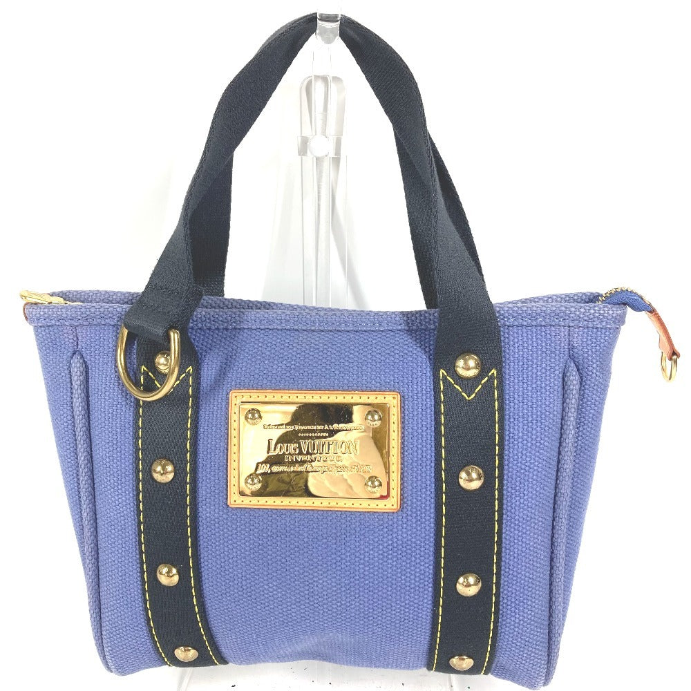LOUIS VUITTON M40090 Antigua Cabas PM PM Bag Tote Bag Handbag Canvas Unisex Blue