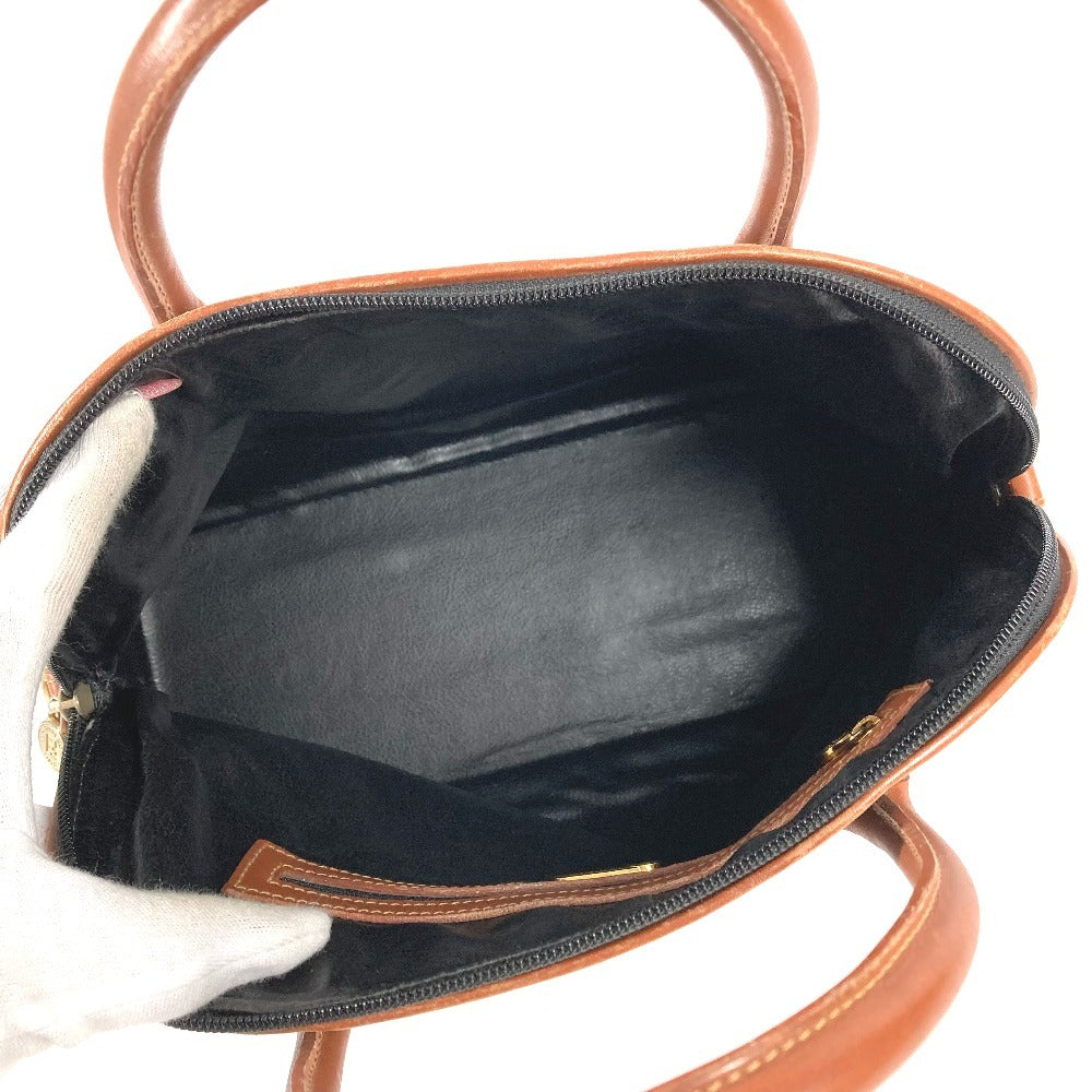 FENDI ヴィンテージ ペカン ロゴ カバン ハンドバッグ トートバッグ PVC/レザー レディース カーキ