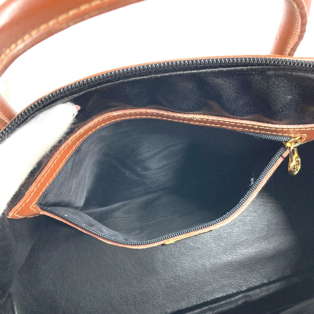 FENDI ヴィンテージ ペカン ロゴ カバン ハンドバッグ トートバッグ PVC/レザー レディース カーキ