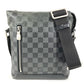 LOUIS VUITTON N42418 ダミエアンフィニ ディスカバリーメッセンジャー カバン 斜め掛け ポシェット ショルダーバッグ ダミエアンフィニレザー ユニセックス オニキス ブラック