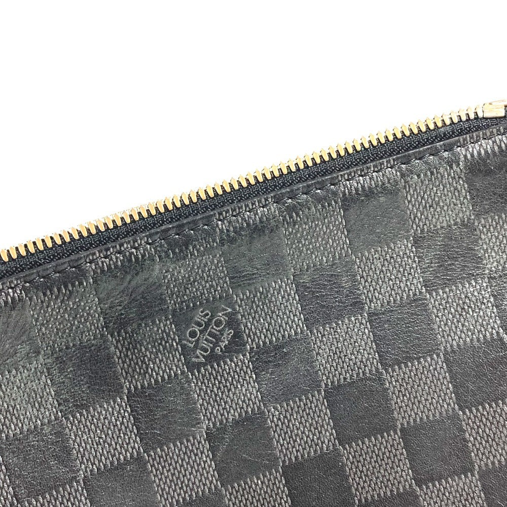 LOUIS VUITTON N42418 ダミエアンフィニ ディスカバリーメッセンジャー カバン 斜め掛け ポシェット ショルダーバッグ ダミエアンフィニレザー ユニセックス オニキス ブラック