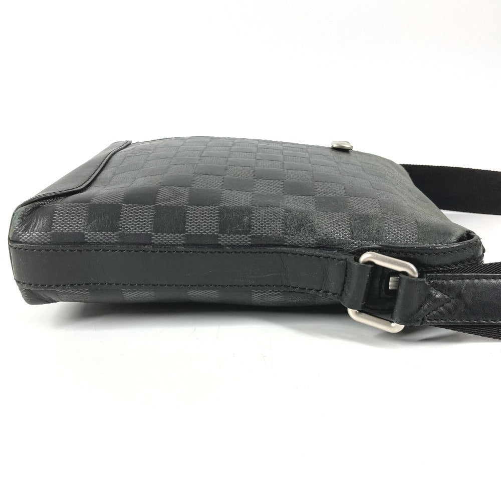 LOUIS VUITTON N42418 ダミエアンフィニ ディスカバリーメッセンジャー カバン 斜め掛け ポシェット ショルダーバッグ ダミエアンフィニレザー ユニセックス オニキス ブラック