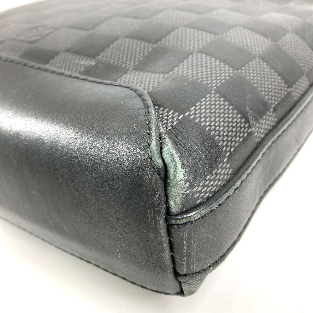 LOUIS VUITTON N42418 ダミエアンフィニ ディスカバリーメッセンジャー カバン 斜め掛け ポシェット ショルダーバッグ ダミエアンフィニレザー ユニセックス オニキス ブラック