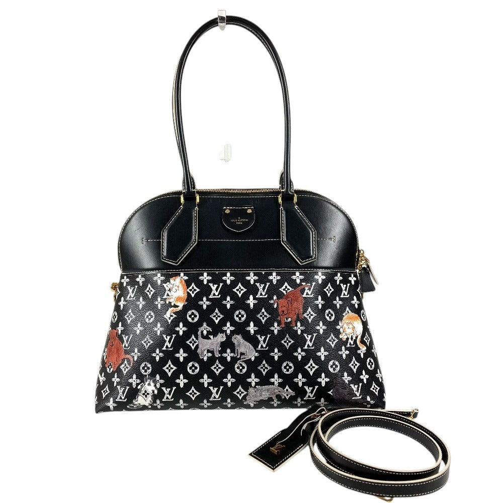 LOUIS VUITTON M44403 キャットグラム 猫 グレースコディントンコラボ アルマスープル トートバッグ カバン 肩掛け ショルダーバッグ レザー レディース ノワール ブラック
